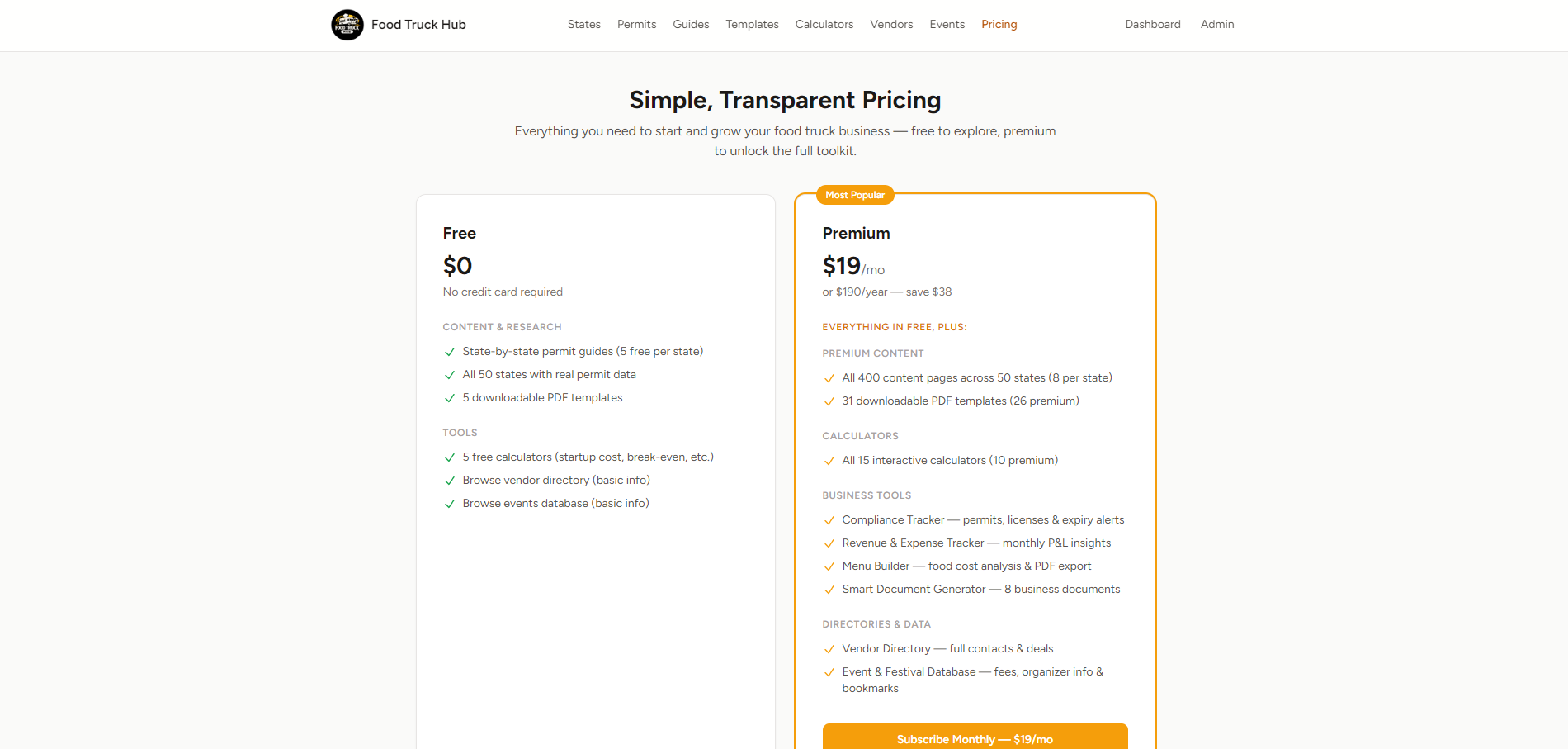 Food Truck Hub — Permits, Compliance & Operations Platform