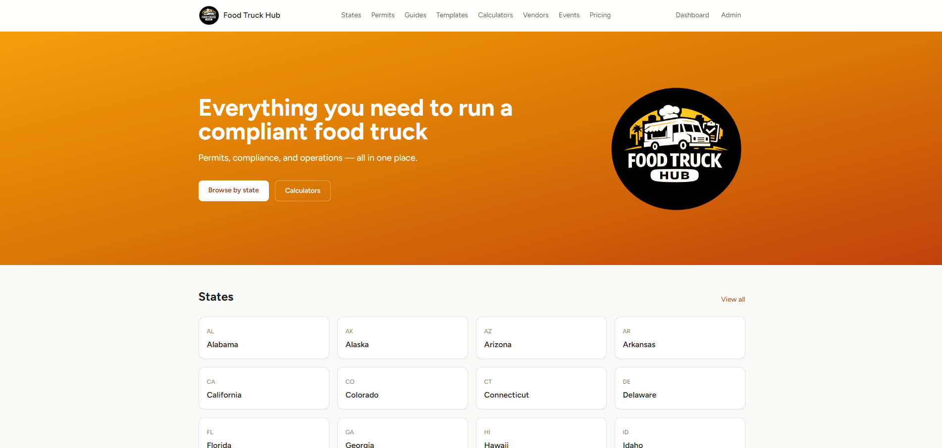 Food Truck Hub — Permits, Compliance & Operations Platform